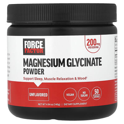 Force Factor Magnesium Glycinate Powder Unflavoured 4.94 oz (140 g) additional product image 4