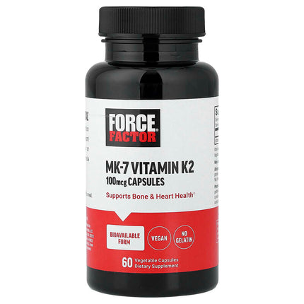 Force Factor MK-7 Vitamin K2 100 mcg 60 Vegetable Capsules product image