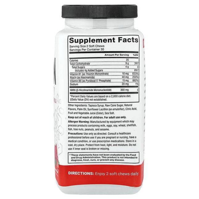 Force Factor NMN Longevity & Anti-Ageing Formula Strawberry 60 Soft Chews additional product image 2