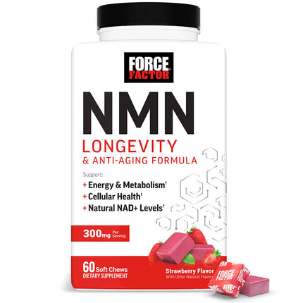 Force Factor NMN Longevity & Anti-Ageing Formula Strawberry 60 Soft Chews additional product image 3