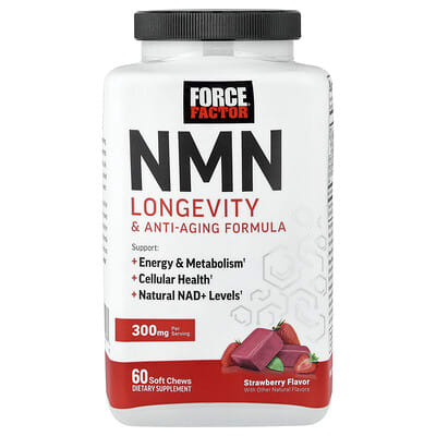 Force Factor NMN Longevity & Anti-Ageing Formula Strawberry 60 Soft Chews additional product image 6