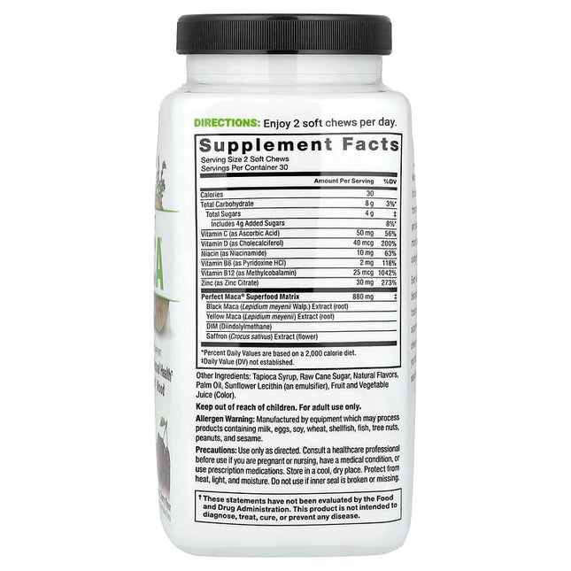 Force Factor Perfect Maca Dark Cherry 60 Soft Chews additional product image 2