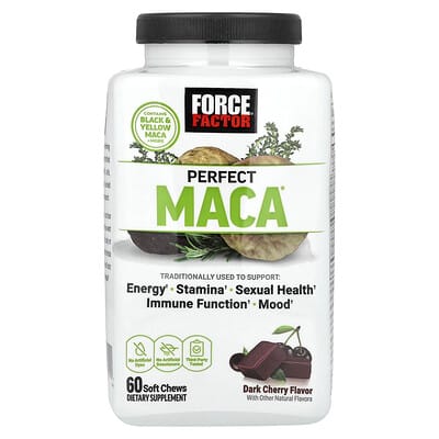 Force Factor Perfect Maca Dark Cherry 60 Soft Chews additional product image 4