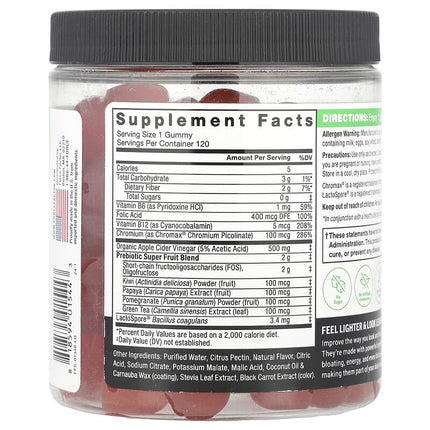 Force Factor ProbioSlim Keto ACV Gummies Apple 120 Gummies additional product image 2