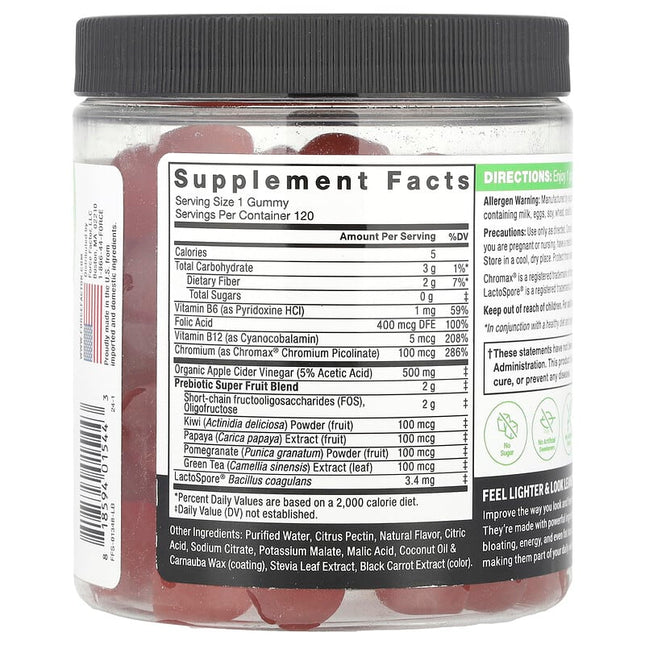 Force Factor ProbioSlim Keto ACV Gummies Apple 120 Gummies additional product image 2
