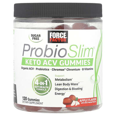 Force Factor ProbioSlim Keto ACV Gummies Apple 120 Gummies additional product image 4