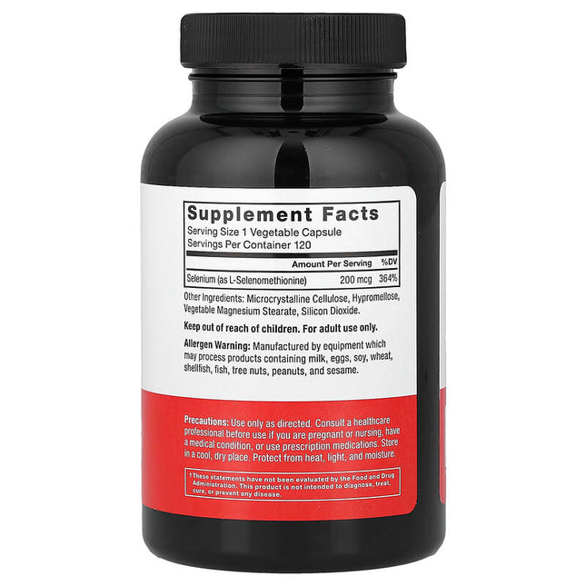 Force Factor Selenium 200 mcg 120 Vegetable Capsules additional product image 2