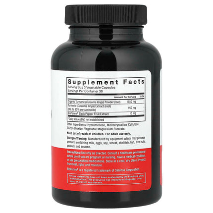 Force Factor Turmeric Curcumin with BioPerine 90 Vegetable Capsules additional product image 2
