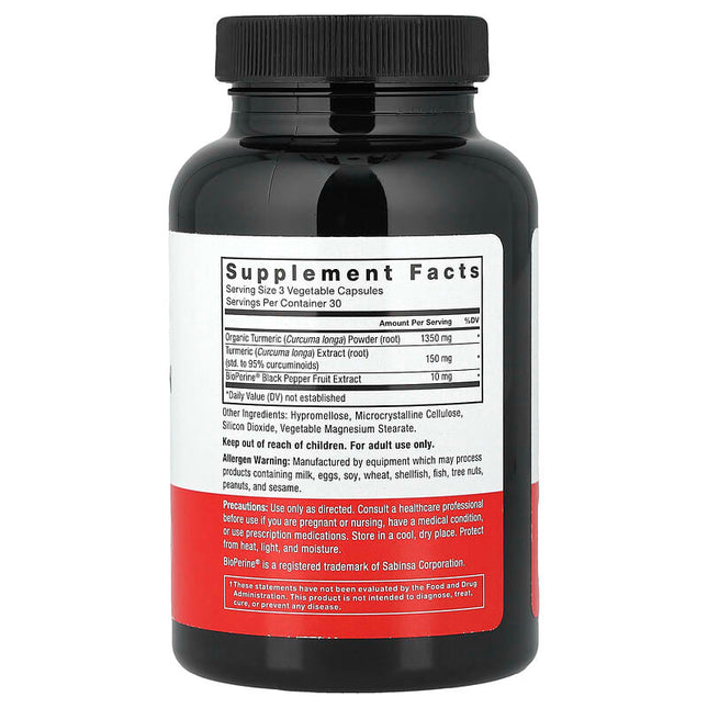 Force Factor Turmeric Curcumin with BioPerine 90 Vegetable Capsules additional product image 2