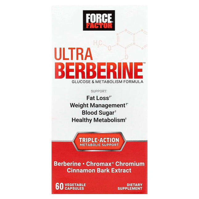 Force Factor Ultra Berberine Glucose & Metabolism Formula 60 Veg Capsules product image
