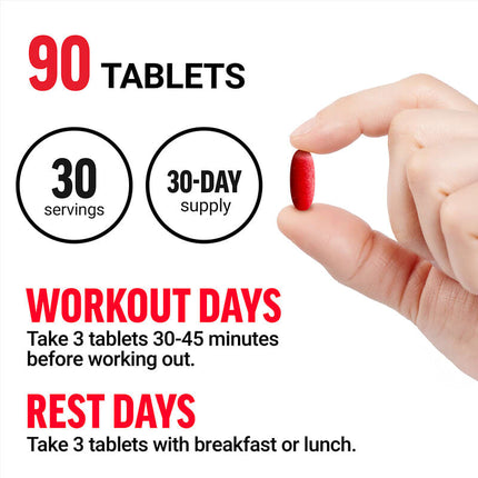 Force Factor Volcano Extreme Intense NOx-Boosting Muscle Builder 90 Tablets additional product image 4