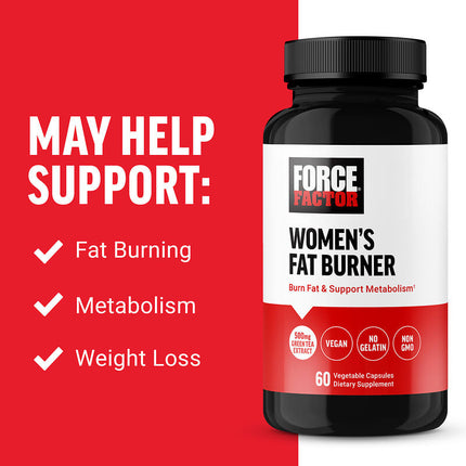 Force Factor Women's Fat Burner 60 Vegetable Capsules additional product image 3
