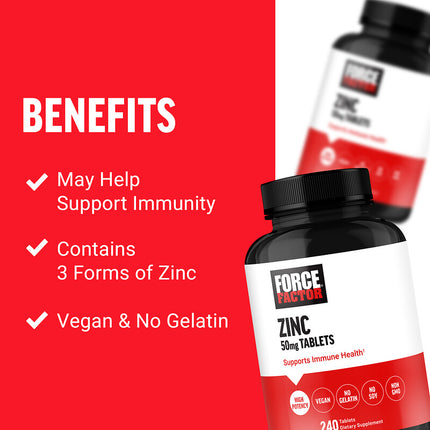 Force Factor Zinc 240 Tablets additional product image 3