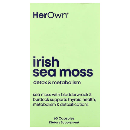 Her Own Irish Sea Moss 60 capsules carton, front of pack