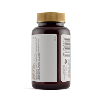 Herbs of Gold Sour Cherry & Celery 60 capsules, side label with warnings, storage and barcode