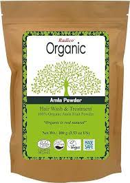 Radico organic amla powder in 100g packaging