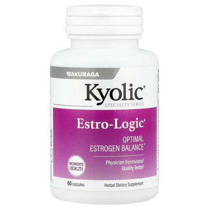 Kyolic Estro-Logic Optimal Oestrogen Balance capsules bottle - front of pack