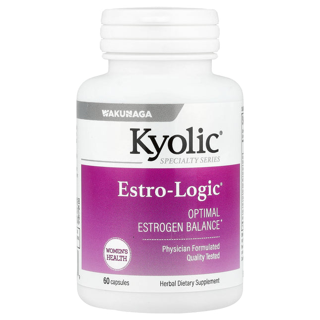 Kyolic Estro-Logic Optimal Oestrogen Balance capsules bottle - front of pack
