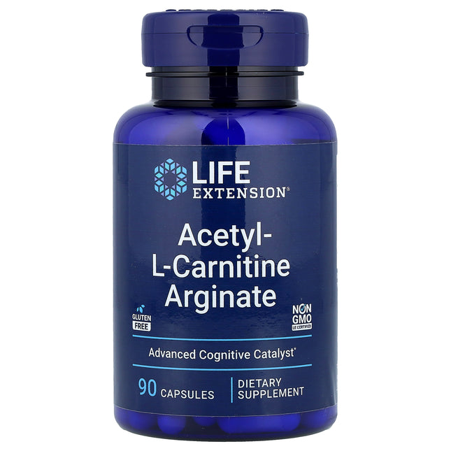 Life Extension Acetyl-L-Carnitine Arginate 90 Capsules - front of pack