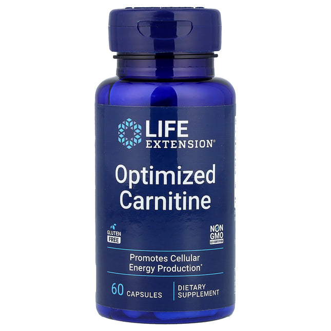 Life Extension Optimized Carnitine 60 Capsules - front of pack