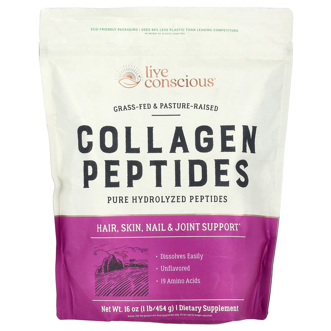 Live Conscious Collagen Peptides, Unflavoured - Front of pack