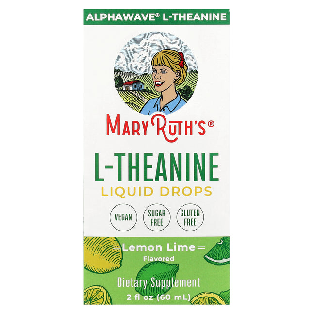 MaryRuth's L-Theanine Liquid Drops, Lemon Lime, 2 fl oz (60 ml) - product front