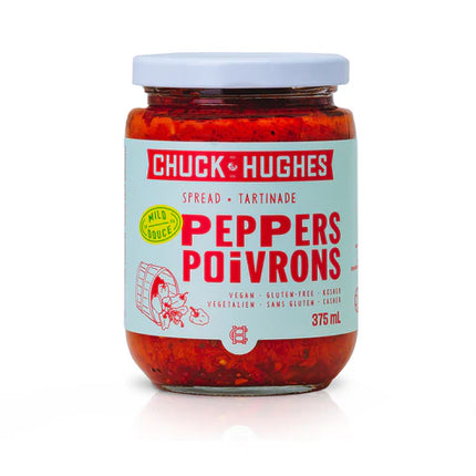 Chuck Hughes mild peppers in 375ml jars, pack of 6