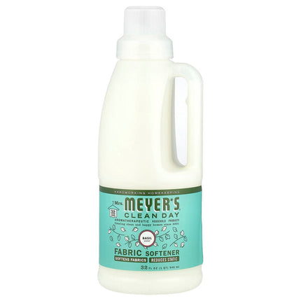 Mrs. Meyers Clean Day, Fabric Softener, Basil, 32 fl oz (946 ml)  - front of pack