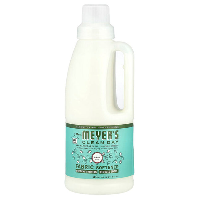 Mrs. Meyers Clean Day, Fabric Softener, Basil, 32 fl oz (946 ml)  - front of pack