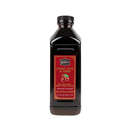 Natural Remedy Tonics Australian Cherry Juice & Herbs 1 litre bottle, front of label