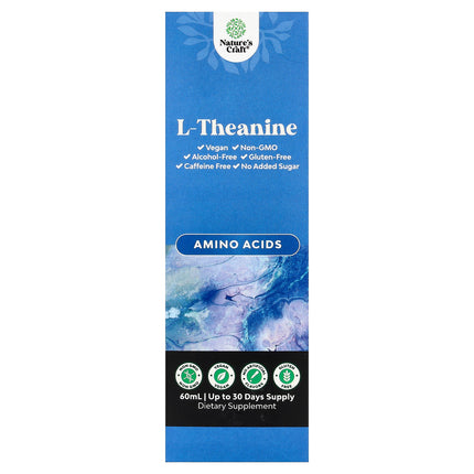 Nature's Craft L-Theanine, Alcohol Free, 60 ml - product front
