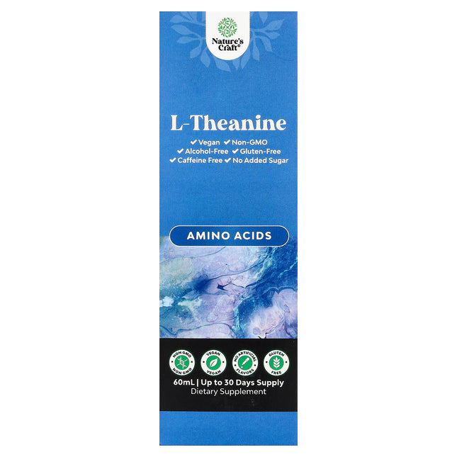 Nature's Craft L-Theanine, Alcohol Free, 60 ml - product front