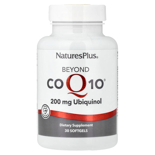 NaturesPlus Beyond CoQ10 Ubiquinol 200 mg bottle front, 30 softgels
