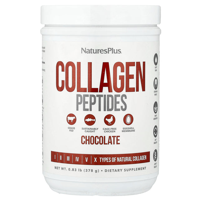 NaturesPlus Collagen Peptides, Chocolate - Front of pack