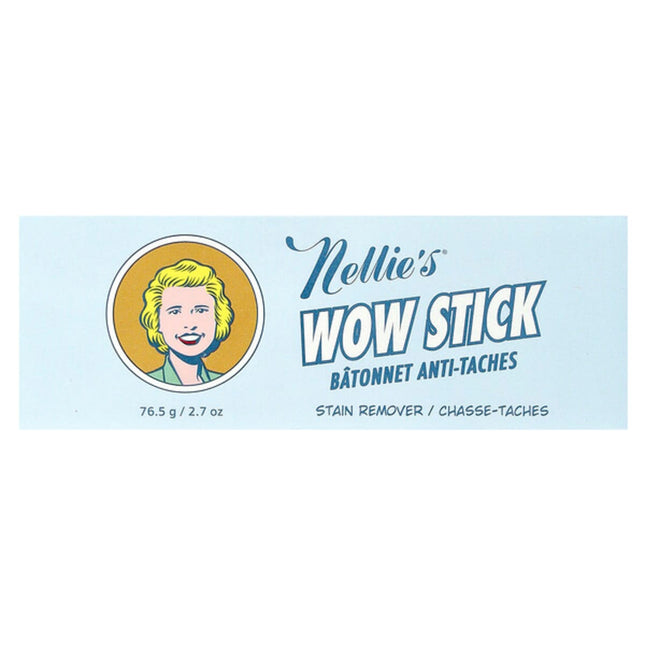 Nellie's, Wow Stick, Stain Remover, 2.7 oz (76.5 g)  - front of pack