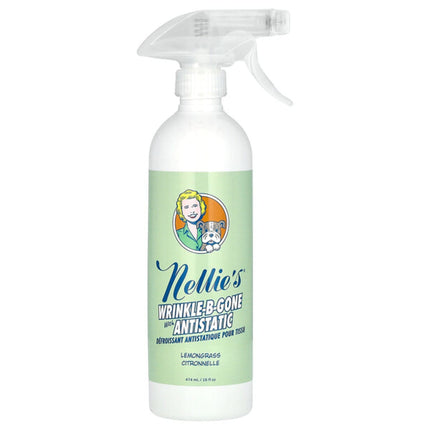 Nellie's, Wrinkle-B-Gone with Antistatic, Lemongrass 16 fl oz (474 ml) - front of pack