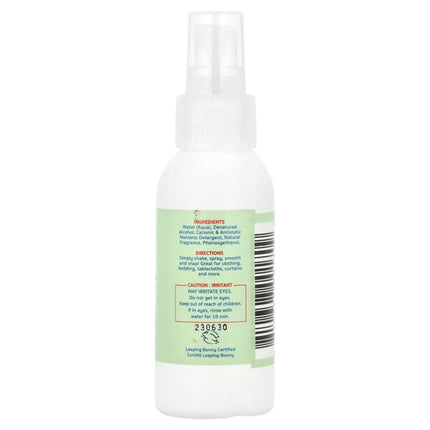 Nellie's, Wrinkle-B-Gone with Antistatic, Lemongrass 3 fl oz (88 ml) - back label with ingredients