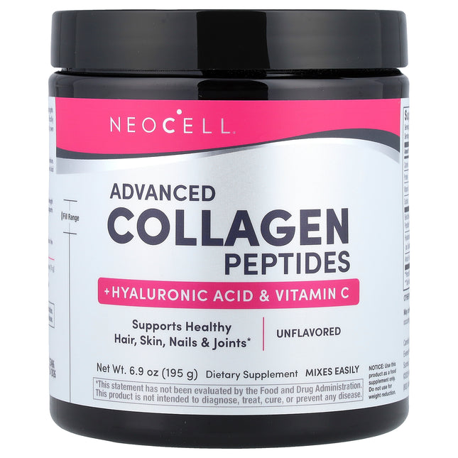 NeoCell Advanced Collagen Peptides + Hyaluronic Acid & Vitamin C, Unflavoured - Front of pack