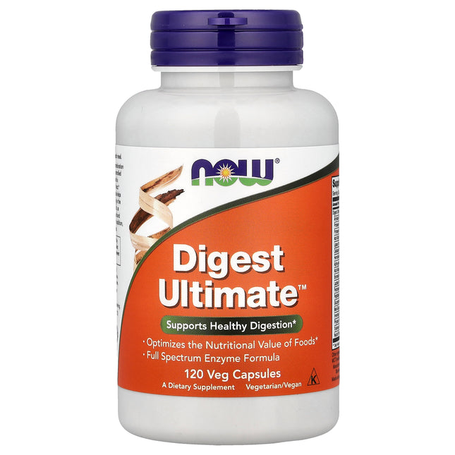 NOW Foods Digest Ultimate 120 veg capsules bottle, front of pack