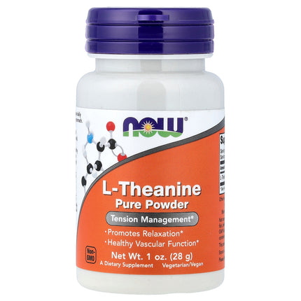 NOW Foods L-Theanine Pure Powder, 1 oz (28 g) - product front