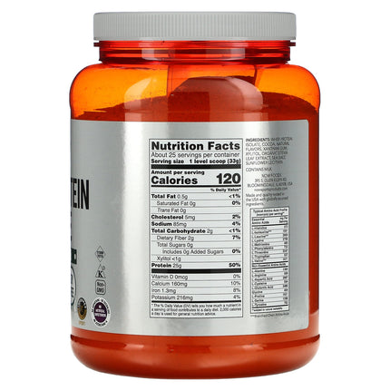 NOW Foods Whey Protein Isolate Creamy Chocolate 816g - Nutrition Facts and Ingredients