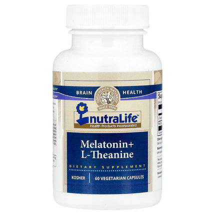 NutraLife Melatonin + L-Theanine, 60 Vegetarian Capsules - product front
