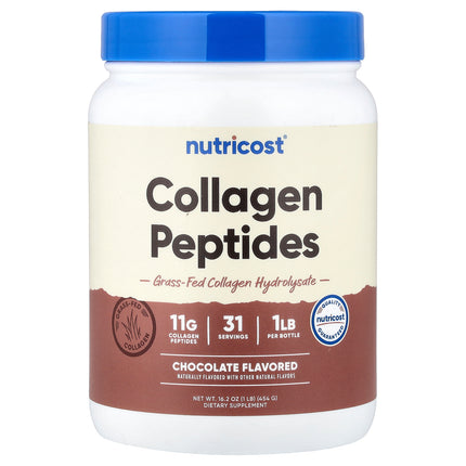 Nutricost Collagen Peptides, Chocolate - Front of pack