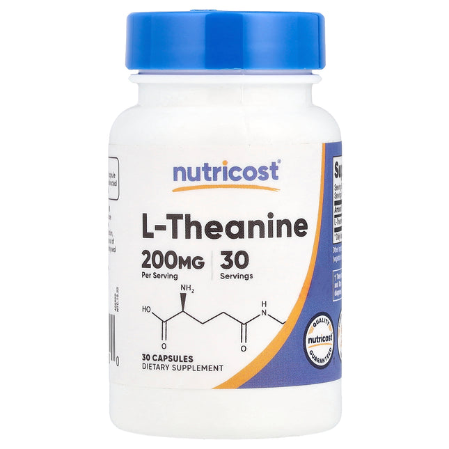 Nutricost L-Theanine, 200 mg, 30 Capsules - product front