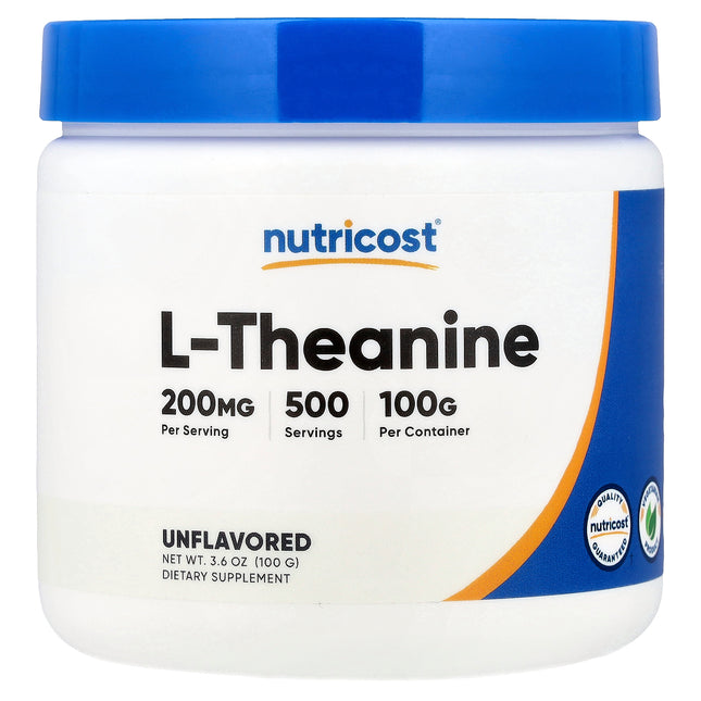 Nutricost L-Theanine, Unflavoured, 3.6 oz (100 g) - product front