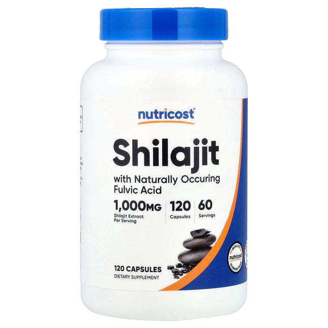 Nutricost Shilajit 120 Capsules - front of bottle