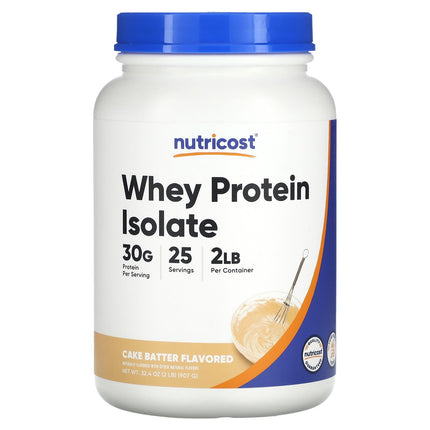 Nutricost Whey Protein Isolate Cake Batter 907g - Front