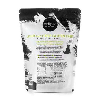 Eclipse Organic Toasted Muesli – Light and Crisp Gluten-Free