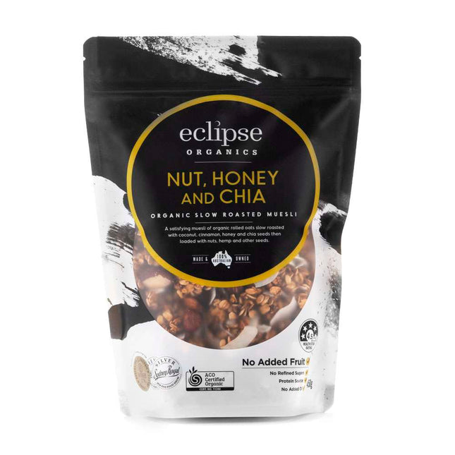 Eclipse Organic Toasted Muesli – Nuts Honey and Chia
