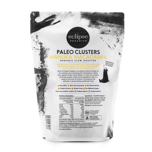 Eclipse Organic Paleo Manuka Macadamia Clusters